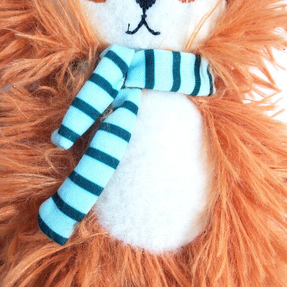 Hallmark Fox Plush Stuffed Animal Orange Striped Neck Scarf White Tip Tail 12.5" - Picture 5 of 12